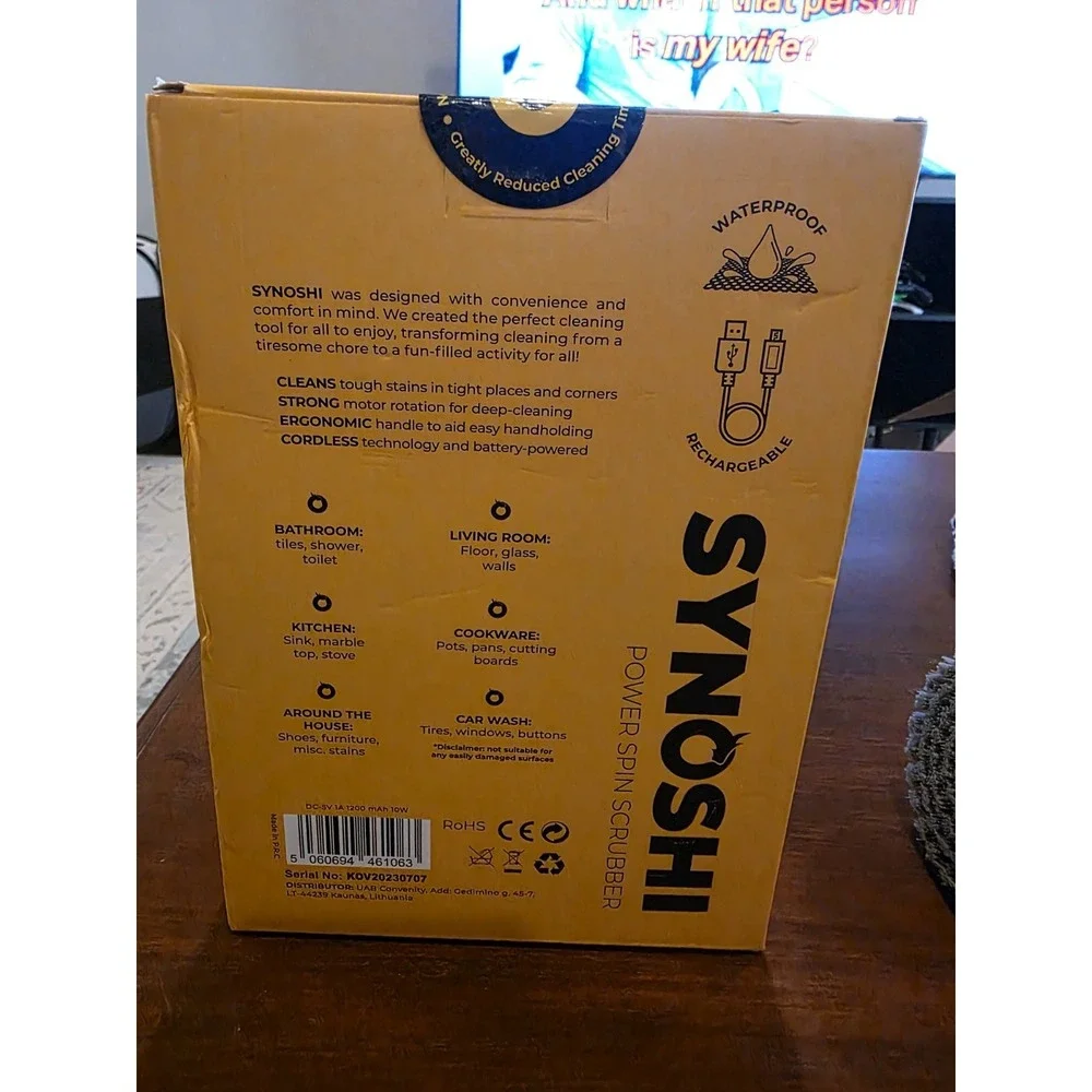Synoshi Power Spin Scrubber Bundle 2 Units 1 Sealed 1 Tested w/ 16 Attachments